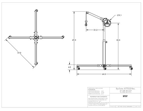 Premium 4-Leg Mobile Sky Hooks